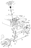 Page K Diagram and Parts List for 136-620-016 1986 MTD Lawn Tractor