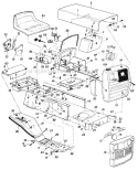 Page G Diagram and Parts List for 136-622-009 1986 MTD Lawn Tractor