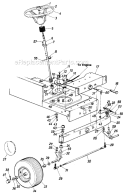 Page K Diagram and Parts List for 136-623-722 1986 MTD Lawn Tractor