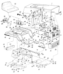 Page C Diagram and Parts List for 136-649-371 1986 MTD Lawn Tractor