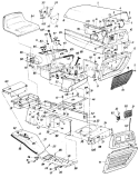 Page F Diagram and Parts List for 136-672-000 1986 MTD Lawn Tractor