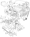 Page L Diagram and Parts List for 136-653-138 1986 MTD Lawn Tractor