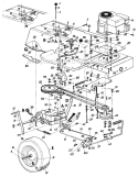 Page M Diagram and Parts List for 136-655-705 1986 MTD Lawn Tractor