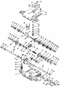 Five_Speed_Peerless_Transaxle Diagram and Parts List for 136-696-000 1986 MTD Lawn Tractor