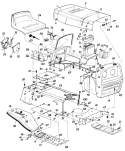 Page F Diagram and Parts List for 136-704-000 1986 MTD Lawn Tractor