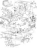 Page B Diagram and Parts List for 136-743-205 1986 MTD Lawn Tractor