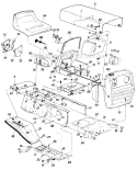 Page C Diagram and Parts List for 13607-7 1987 MTD Lawn Tractor