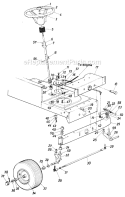 Page D Diagram and Parts List for 13618S 1985 MTD Lawn Tractor