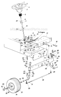 Page D Diagram and Parts List for 13619S 1985 MTD Lawn Tractor