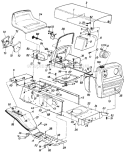 Page B Diagram and Parts List for 13637A8 1988 MTD Lawn Tractor