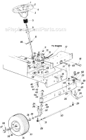 Page G Diagram and Parts List for 13655-7 1987 MTD Lawn Tractor