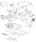 Page D Diagram and Parts List for 13665-7 1988 MTD Lawn Tractor