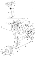 Page E Diagram and Parts List for 13665-7 1988 MTD Lawn Tractor