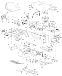 Page F Diagram and Parts List for 13665-7 1988 MTD Lawn Tractor