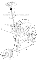 Page D Diagram and Parts List for 13675-7 1987 MTD Lawn Tractor