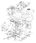 Page G Diagram and Parts List for 136C450F009 178-326 -1996 MTD Lawn Tractor