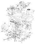 Page G Diagram and Parts List for 136H450F353 132-080 -1996 MTD Lawn Tractor