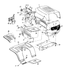Page E Diagram and Parts List for 136L673F715 1996 MTD Lawn Tractor