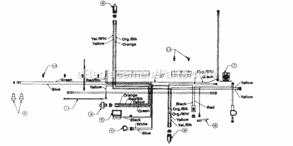 Page E Diagram and Parts List for 136M695G352 1996 MTD Lawn Tractor