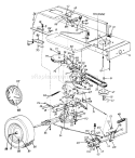Page B Diagram and Parts List for 136O675H302 1996 MTD Lawn Tractor