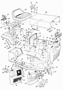 Parts Diagram and Parts List for 137-332-087  MTD Lawn Tractor