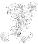Page G Diagram and Parts List for 13705C 1986 MTD Lawn Tractor