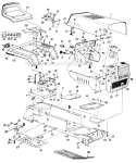 Page D Diagram and Parts List for 13765-9 1989 MTD Lawn Tractor