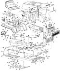 Part Location Diagram of 16456 MTD Grille-Used w/Headlight Bezel