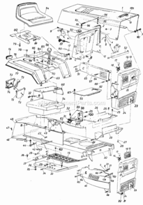Parts Diagram and Parts List for 138-748-000 1988 MTD Lawn Tractor