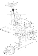 Page D Diagram and Parts List for 504-327 1989 MTD Lawn Tractor