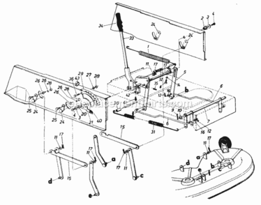 Page F Diagram and Parts List for 139-652-169  MTD Lawn Tractor