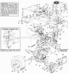Parts Diagram and Parts List for 139-658-372 06-388664 MTD Lawn Tractor