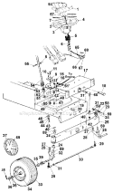 Page E Diagram and Parts List for 139-684-401 1989 MTD Lawn Tractor