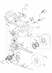 Transmission_Drive_Assembly Diagram and Parts List for 13A1762F265 2013 MTD Lawn Tractor