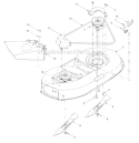 Deck Assembly Diagram and Parts List for 13AB652F729 2004 MTD Lawn Mower