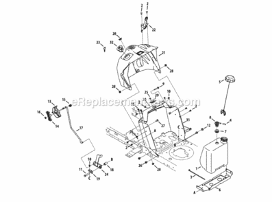 Dash Diagram and Parts List for 13AC76LF058 M125-38 2013 MTD Lawn Tractor