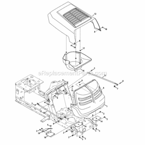 Part Location Diagram of 731-09514 MTD Plenum