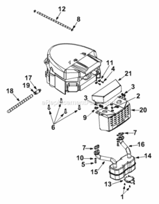 Engine_Accessories_Intek_Twin Diagram and Parts List for 13AD678G300 2002 MTD Lawn Tractor