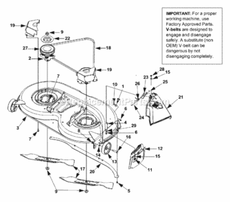 Part Location Diagram of 783-0149B MTD Belt Guard