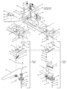 Page E Diagram and Parts List for 13AF618G726  MTD Lawn Tractor