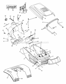 Hood_Style_8 Diagram and Parts List for 13AF698G300 2002 MTD Lawn Tractor