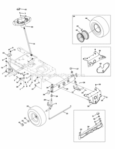 Front_End_Steering Diagram and Parts List for 13AJ771S004 2010 MTD Lawn Tractor