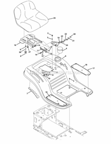Seat_And_Fender Diagram and Parts List for 13AJ795S004 2012 MTD Lawn Tractor