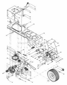 Part Location Diagram of 753-05606 Husky Control Assembly, Brake