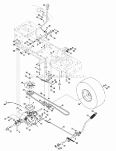 Drive_Assembly Diagram and Parts List for 13AL795T004 2010 MTD Lawn Tractor