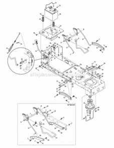 Frame_Pto_And_Lift Diagram and Parts List for 13AL795T004 2010 MTD Lawn Tractor