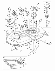 Mower_Deck_46-Inch Diagram and Parts List for 13AL795T004 2010 MTD Lawn Tractor