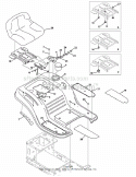 Seat  Fender Diagram and Parts List for 13AM772S055 2010 MTD Lawn Mower