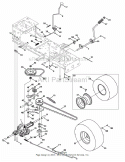 Transmission Diagram and Parts List for 13AM772S055 2010 MTD Lawn Mower