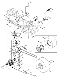 Transmission_Single_Speed Diagram and Parts List for 13AM77LS058  MTD Lawn Tractor
